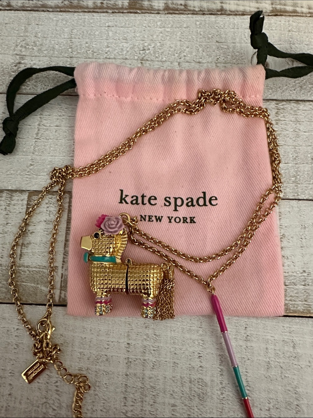 Kate spade piñata candy pendant necklace